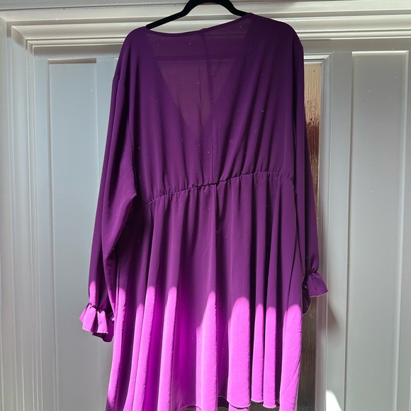 Elegant Purple Women's Dress - Picture 2 of 3